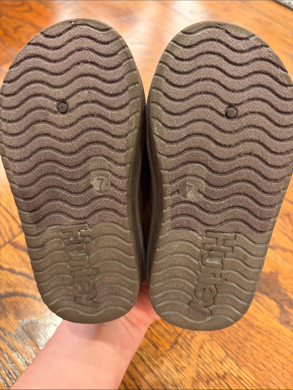 Hurley Kids Modi Slippers Size 7 Toddler - Chocolate Brown - NWOT! 7T shoes shoe - Picture 5 of 7